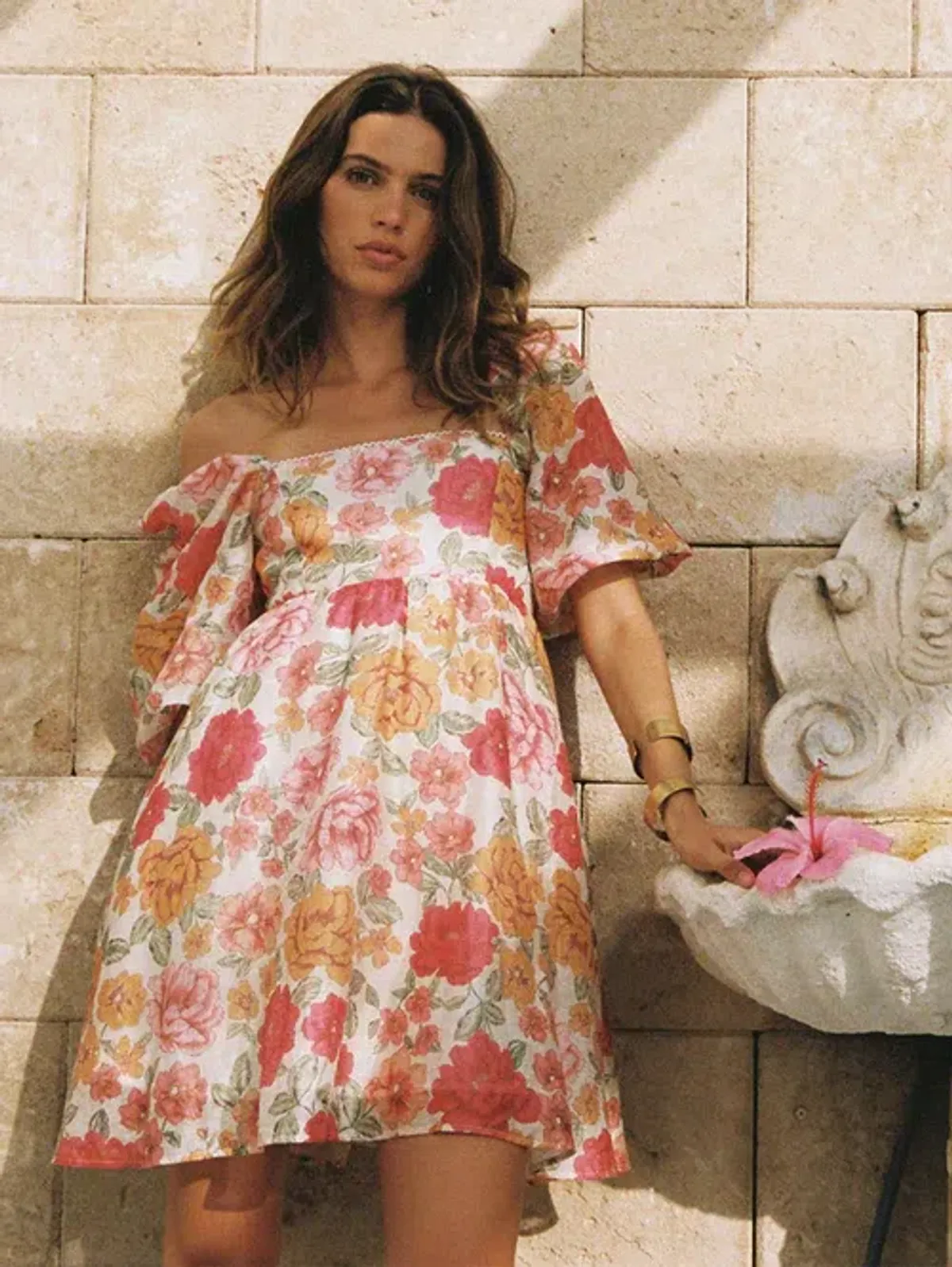 Kivari Camela Mini Dress Floral Size AU 16 - Image 3