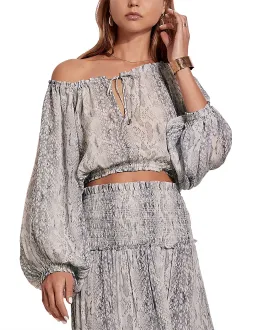 Steele Set Nile Blouse & Skirt Grey AU 8 for rent on The Volte - image 2