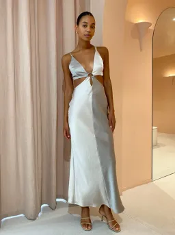 BEC & BRIDGE STONE MULTI FELIX V NECK MAXI DRESS - SIZE 10 AU/6 US(RRP $300 for rent on The Volte - image 2