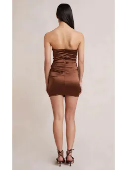 Bec & Bridge Heather Mini Dress Cognac Size AU 6 for rent on The Volte - image 3