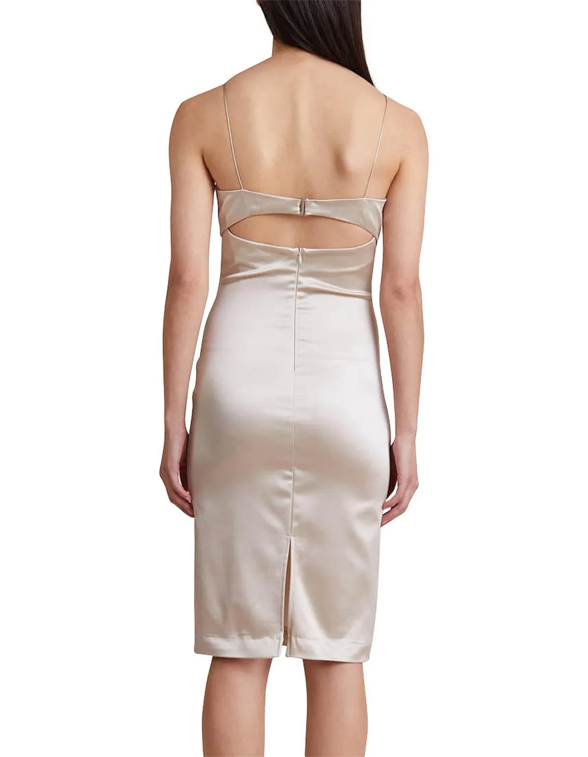 Bec & Bridge Champagne Heathers Midi Dress Beige Size 4 / AU 8 - Image 3