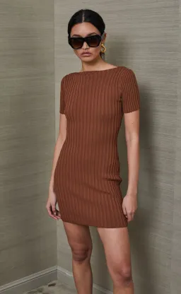 Bec & Bridge Deja Vu Mini Dress Chocolate Size 4 / AU 8 for rent on The Volte - image 2