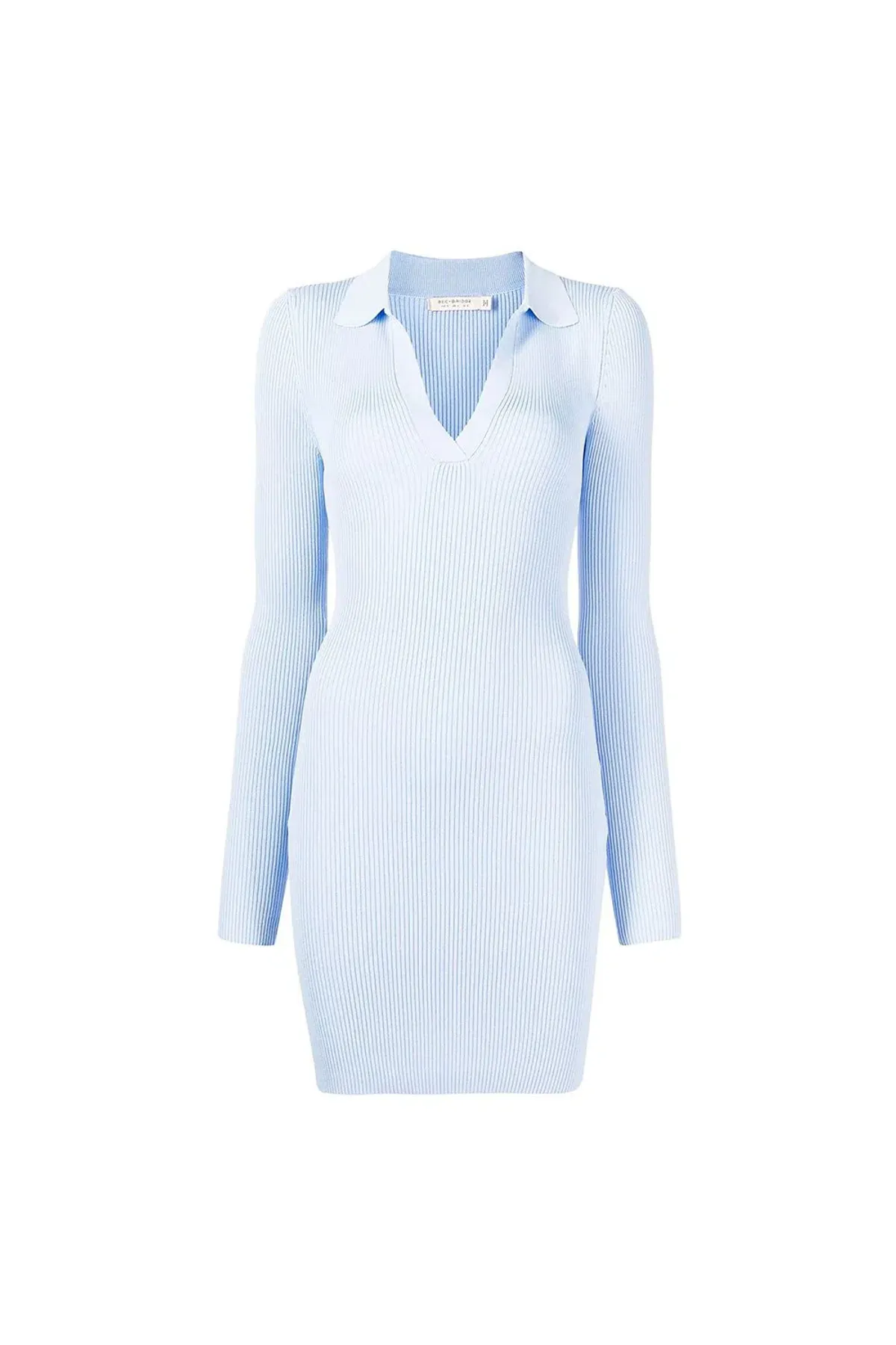 Bec & Bridge Harper Knit Mini Dress Sky Blue Size 6 / AU 10 - Image 4