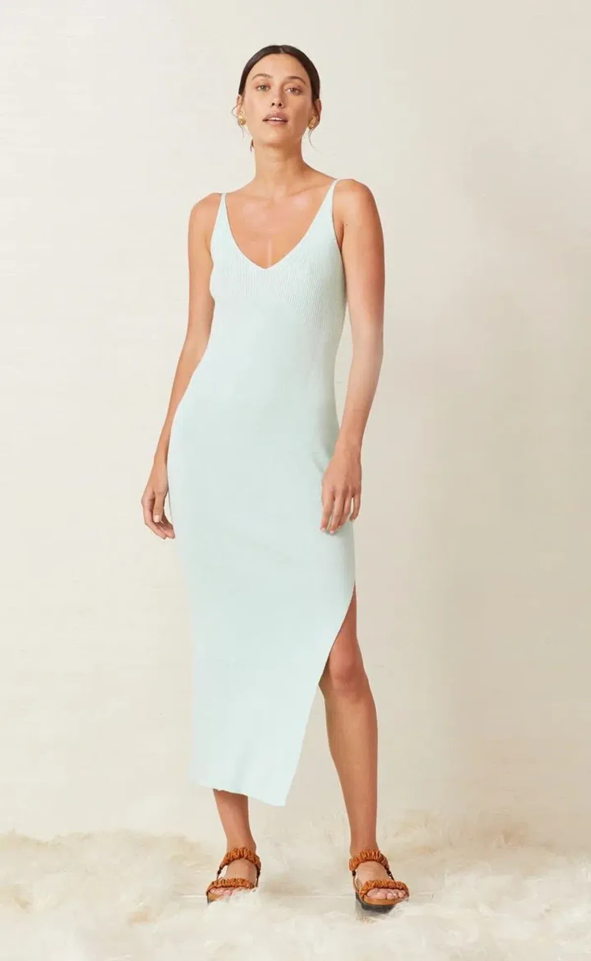 BEC & BRIDGE PEPPERMINT SANDY KNIT MIDI DRESS - SIZE 10 AU/6 US (RRP $260) - Image 1