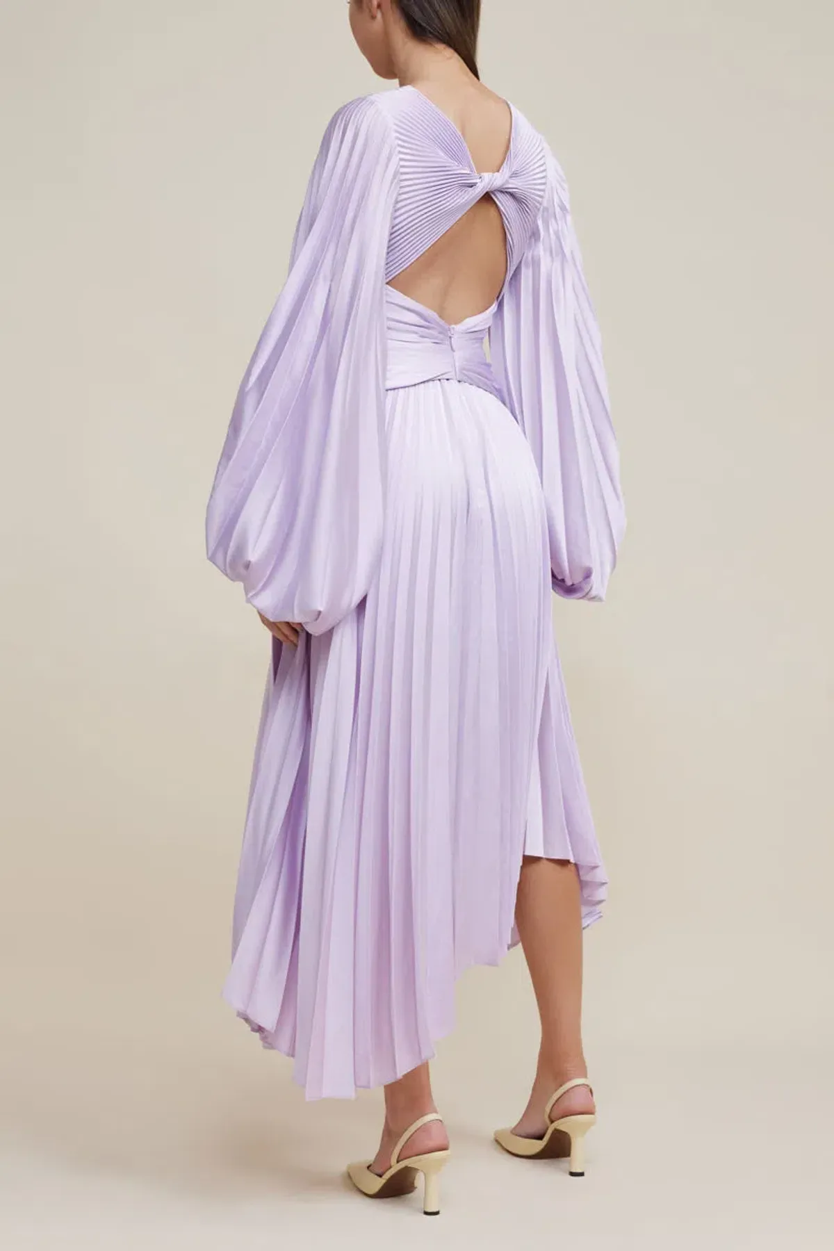 Acler Palms Midi Dress Purple Sz 12 - Image 1