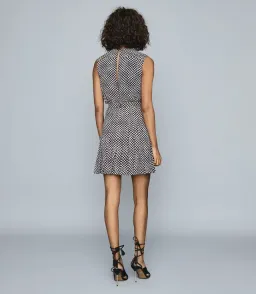 Reiss Nancy Mini Dress Black Print Size 8 for rent on The Volte - image 4