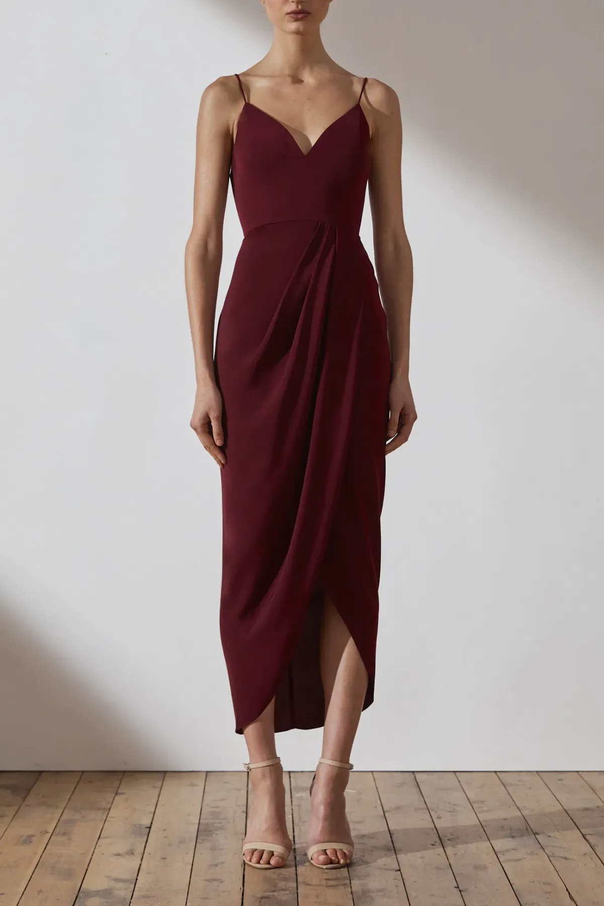 Shona Joy Core Cocktail Dress Burgundy Size 8 - Image 2