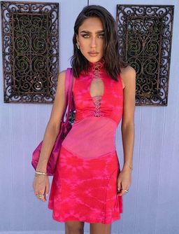 I. AM. GIA Lassona Mini Dress Pink Size 4 for rent on The Volte - image 1