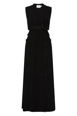 Aje Arp Cut Out Knit Midi Dress Black Size XS/Au 6 for rent on The Volte - image 5