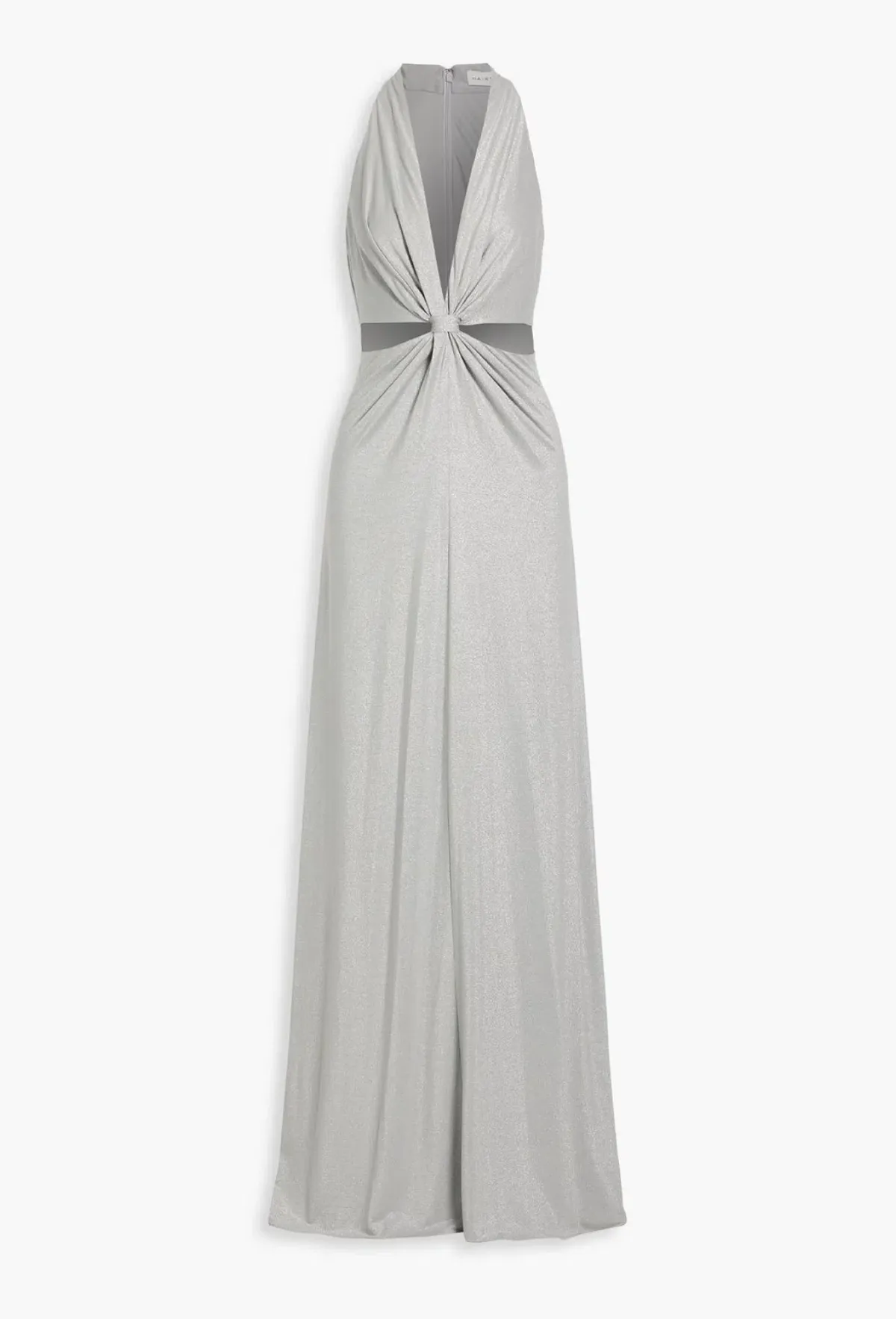 Halston twisted cutout metallic gown Grey Size AU 6 - Image 3