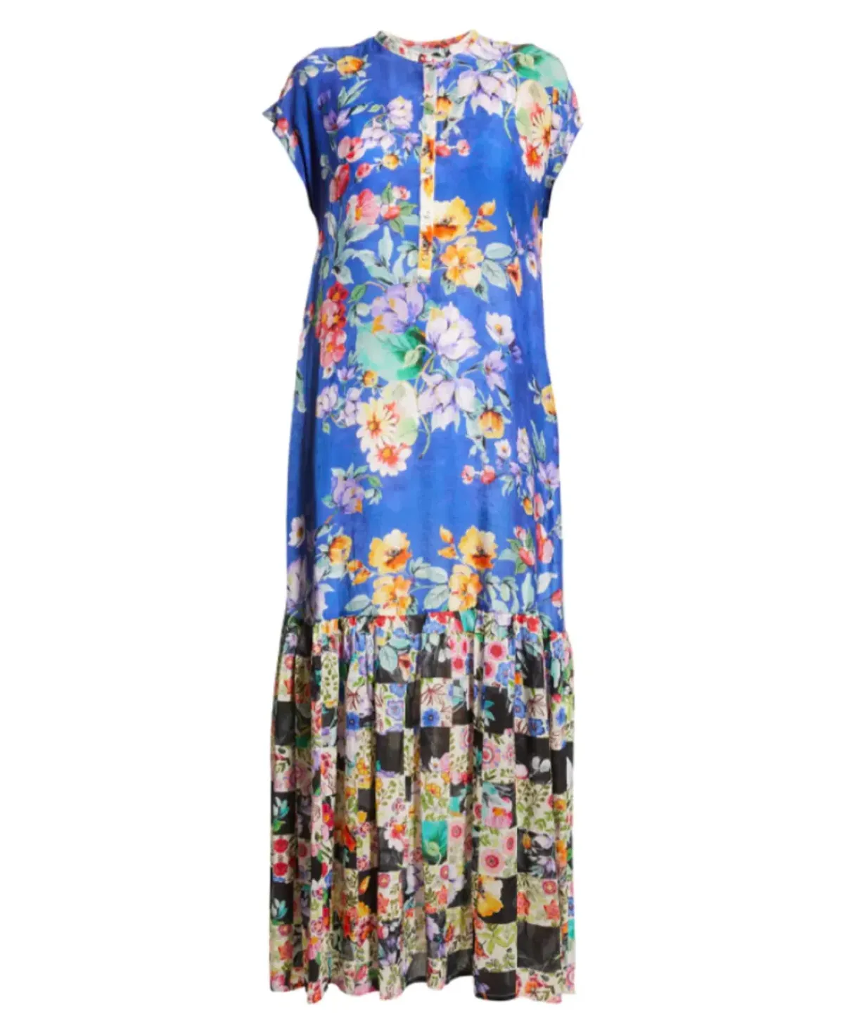 Johnny Was Sky Flower Alba Dress W / Slip Size XL/Au14 - Image 5
