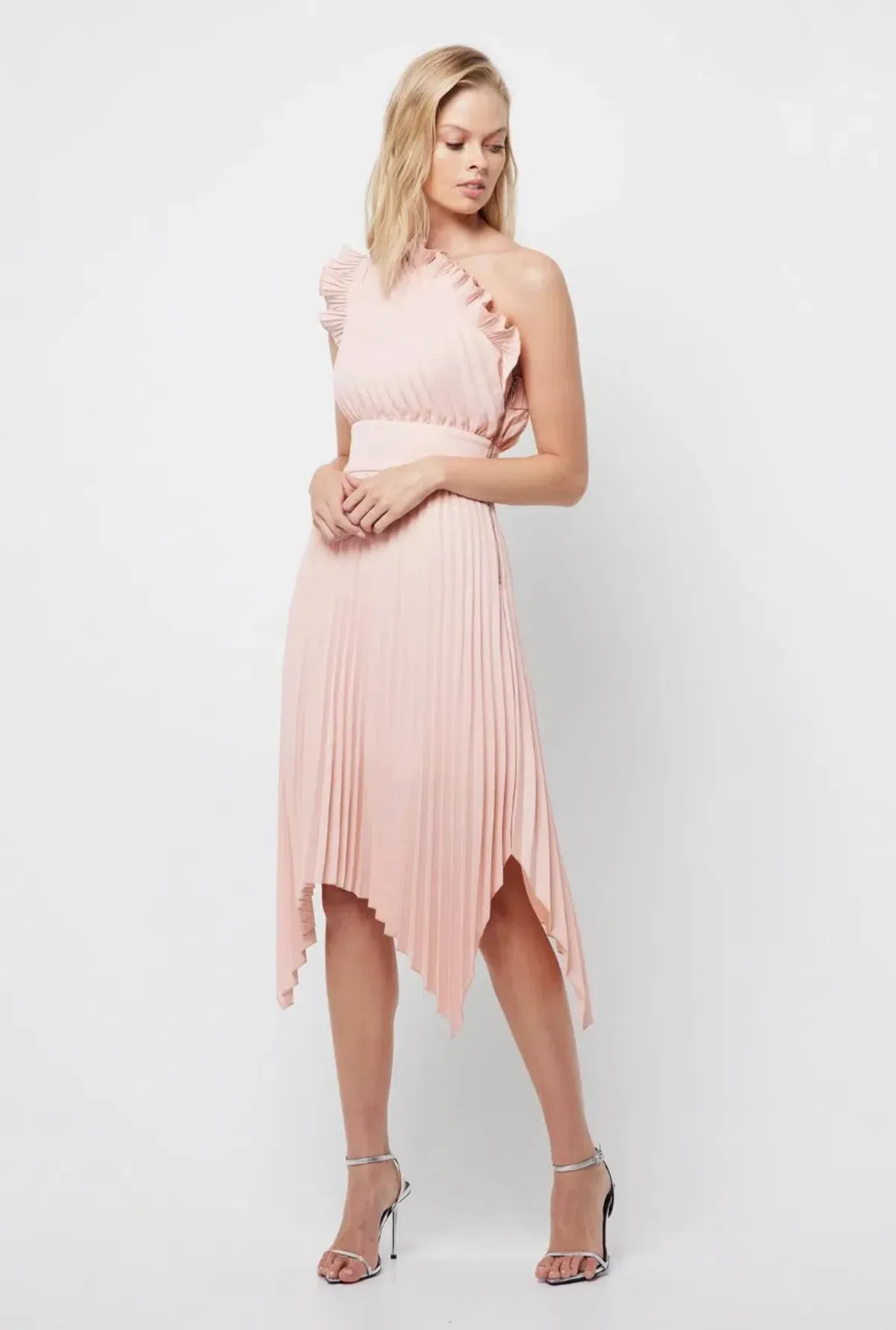 Mossman The Lady Like Midi Dress in Blush Size 16 - Image 9