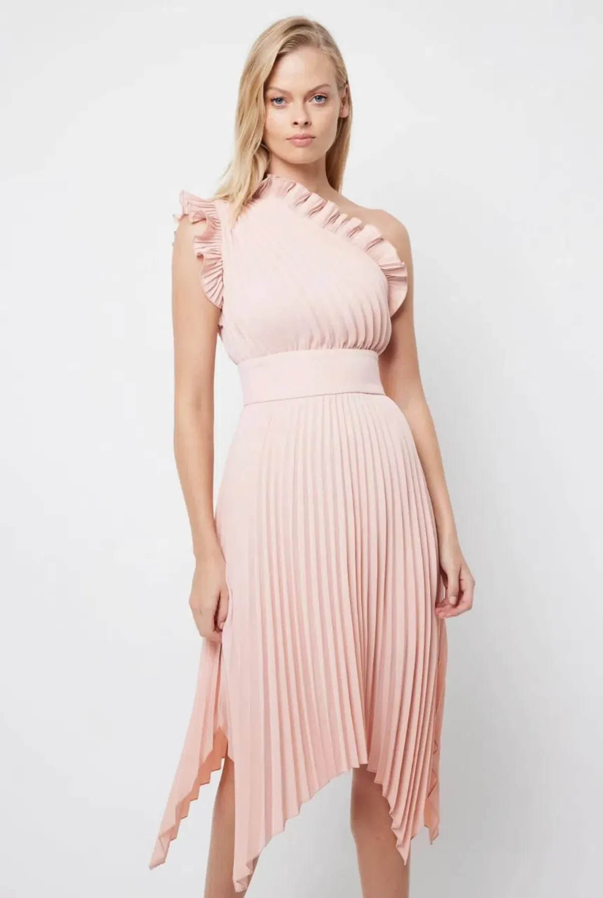 Mossman The Lady Like Midi Dress in Blush Size 16 - Image 2