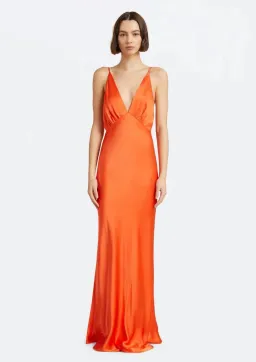 Bec & Bridge Lorelai V Maxi Dress in Fire Red Size AU 8 for rent on The Volte - image 1