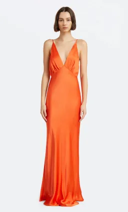 Bec & Bridge Lorelai V Maxi Dress in Fire Red Size AU 8 for rent on The Volte - image 4