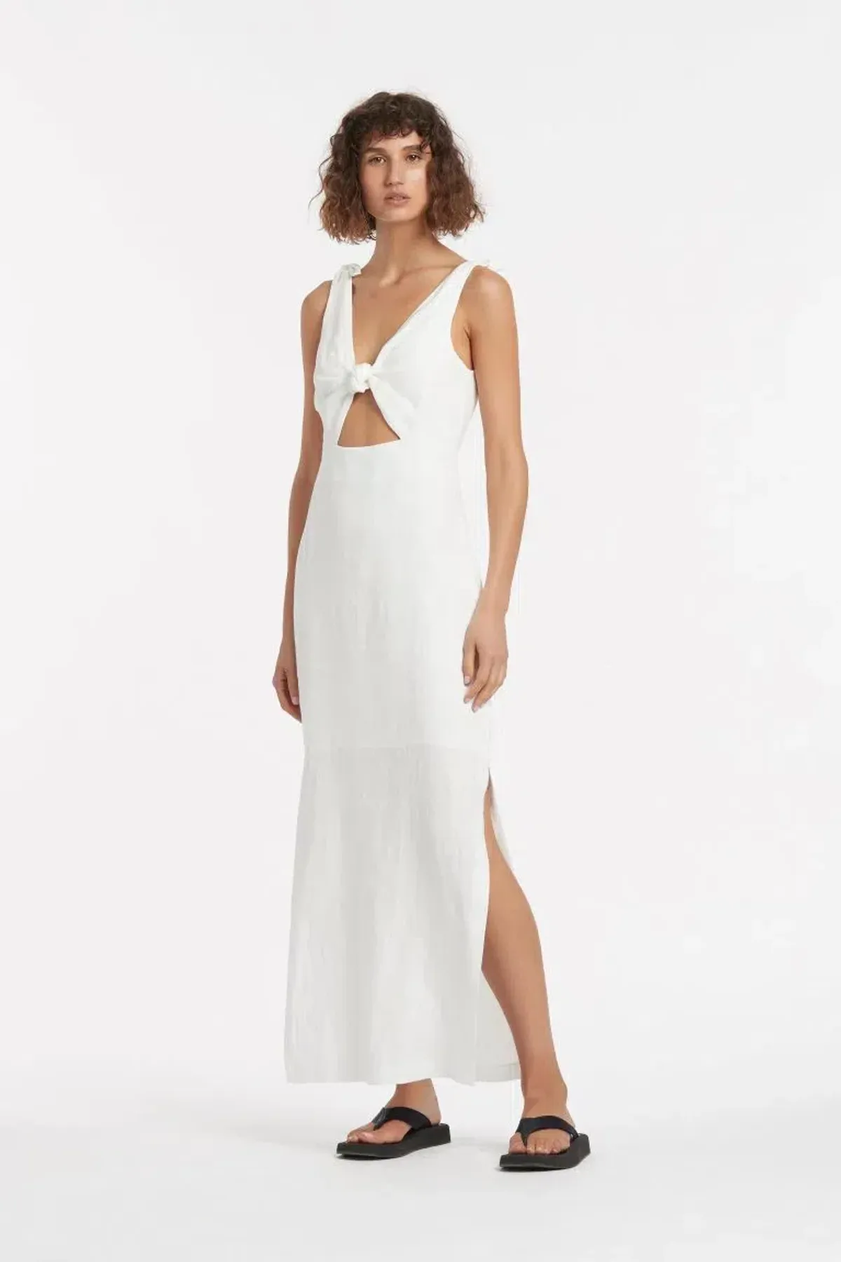 Sir The Label Alexandre Knot Dress Maxi White Size AU 8 - Image 1
