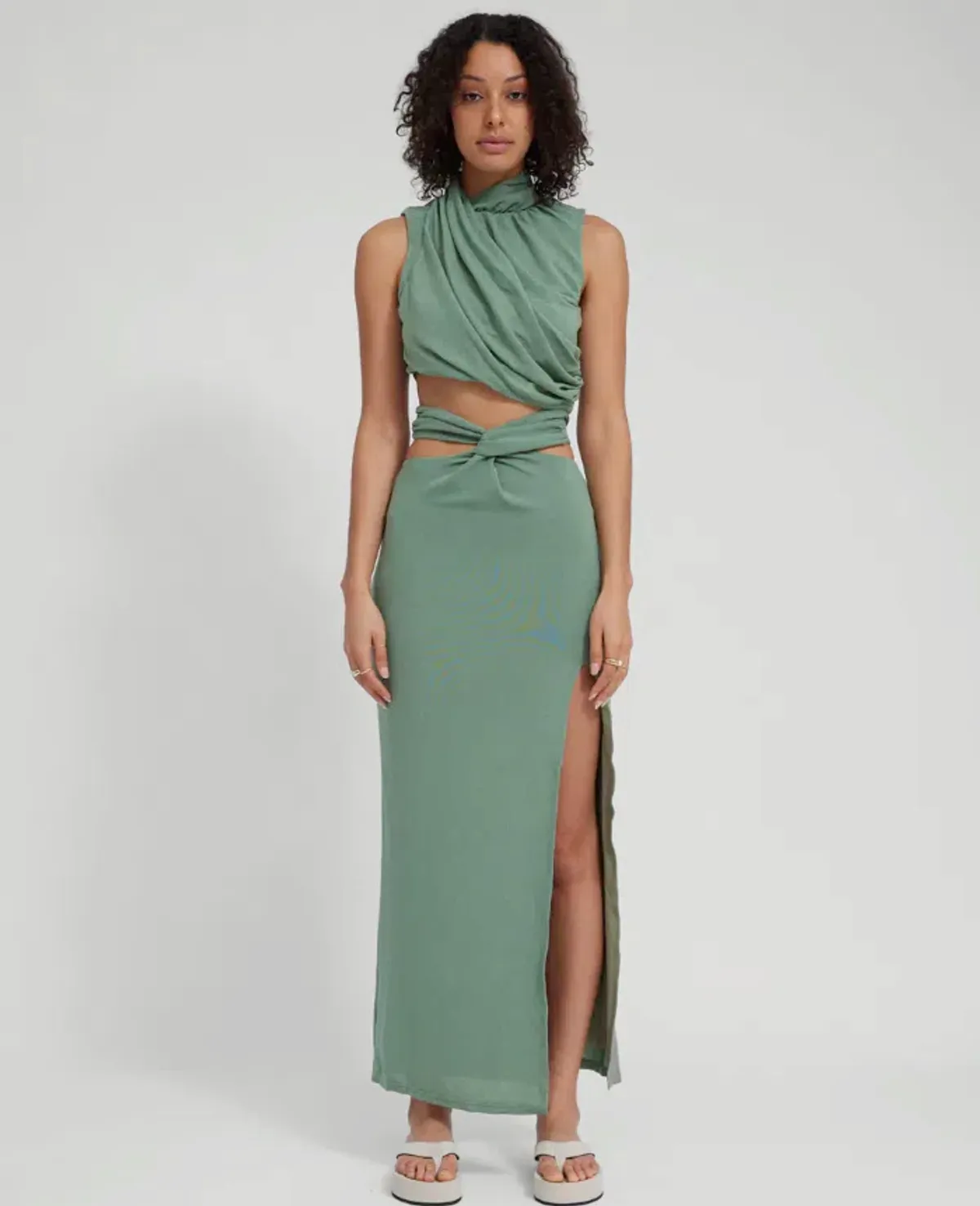 Tojha Taya Top & Skirt Set Green Size 8 - Image 2