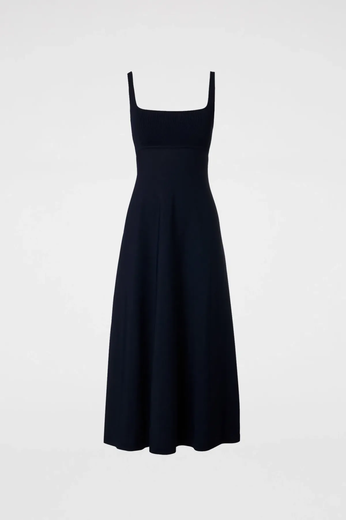 Scanlan Theodore Crepe Knit Square Neck Midi Dress Navy Size XS / Au 6 - Image 4