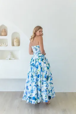 Aje Violette Bubble Hem Maxi Dress Lavenders of Provence Print Size 8 for rent on The Volte - image 8