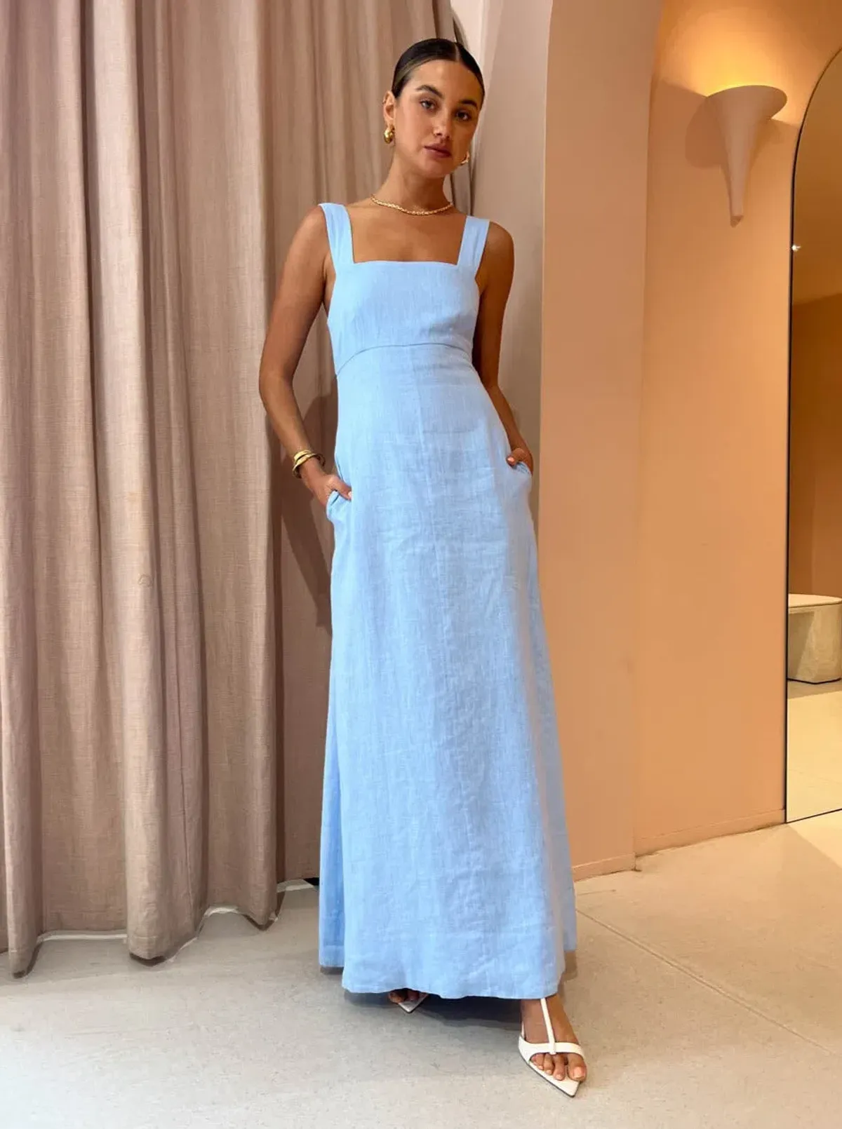 Roame Kaia Dress in Cornflower Blue Size 3/AU 12  - Image 1