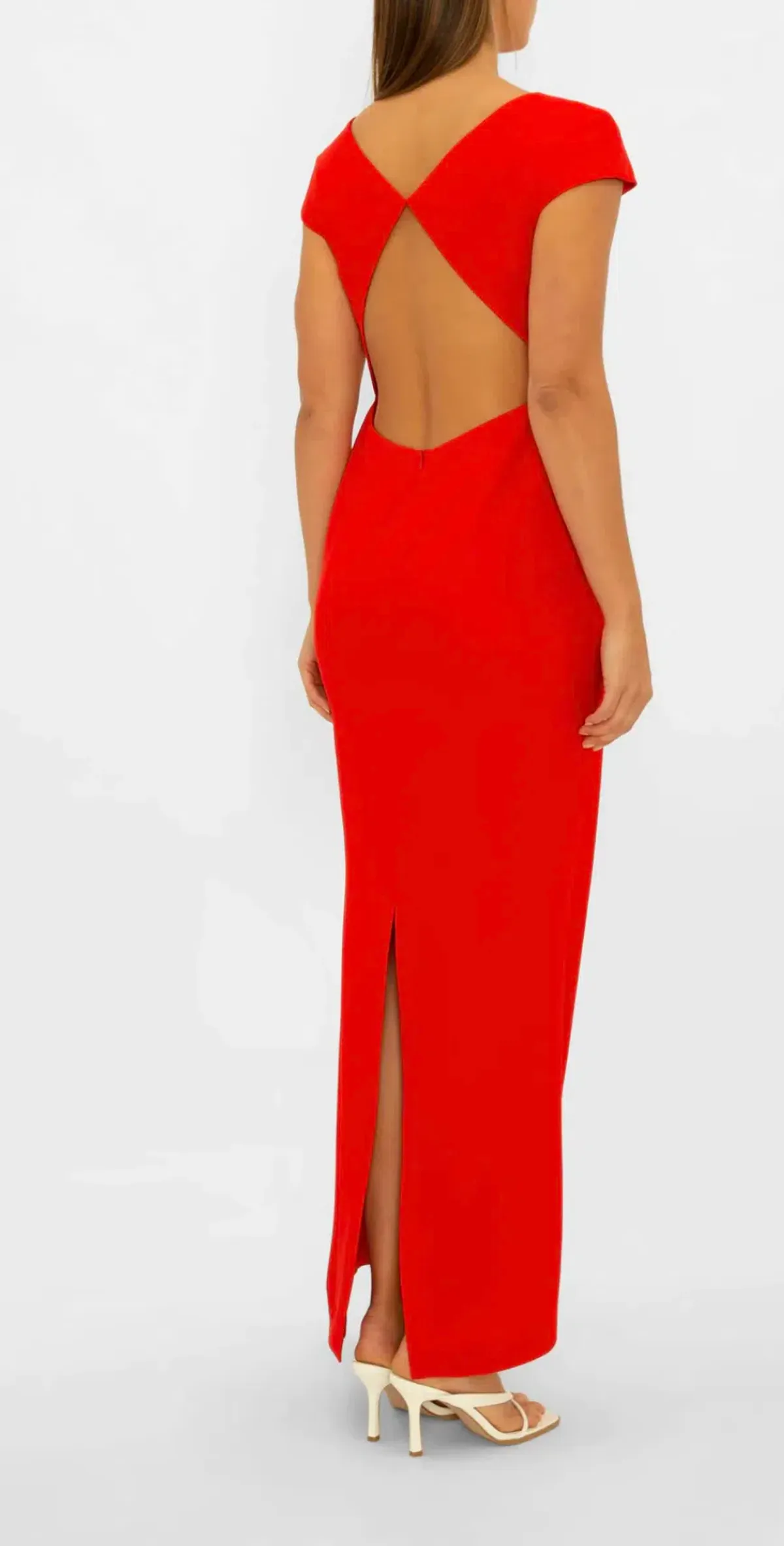 Carla Zampatti Bareback Beauty Gown Red Size 10 - Image 5