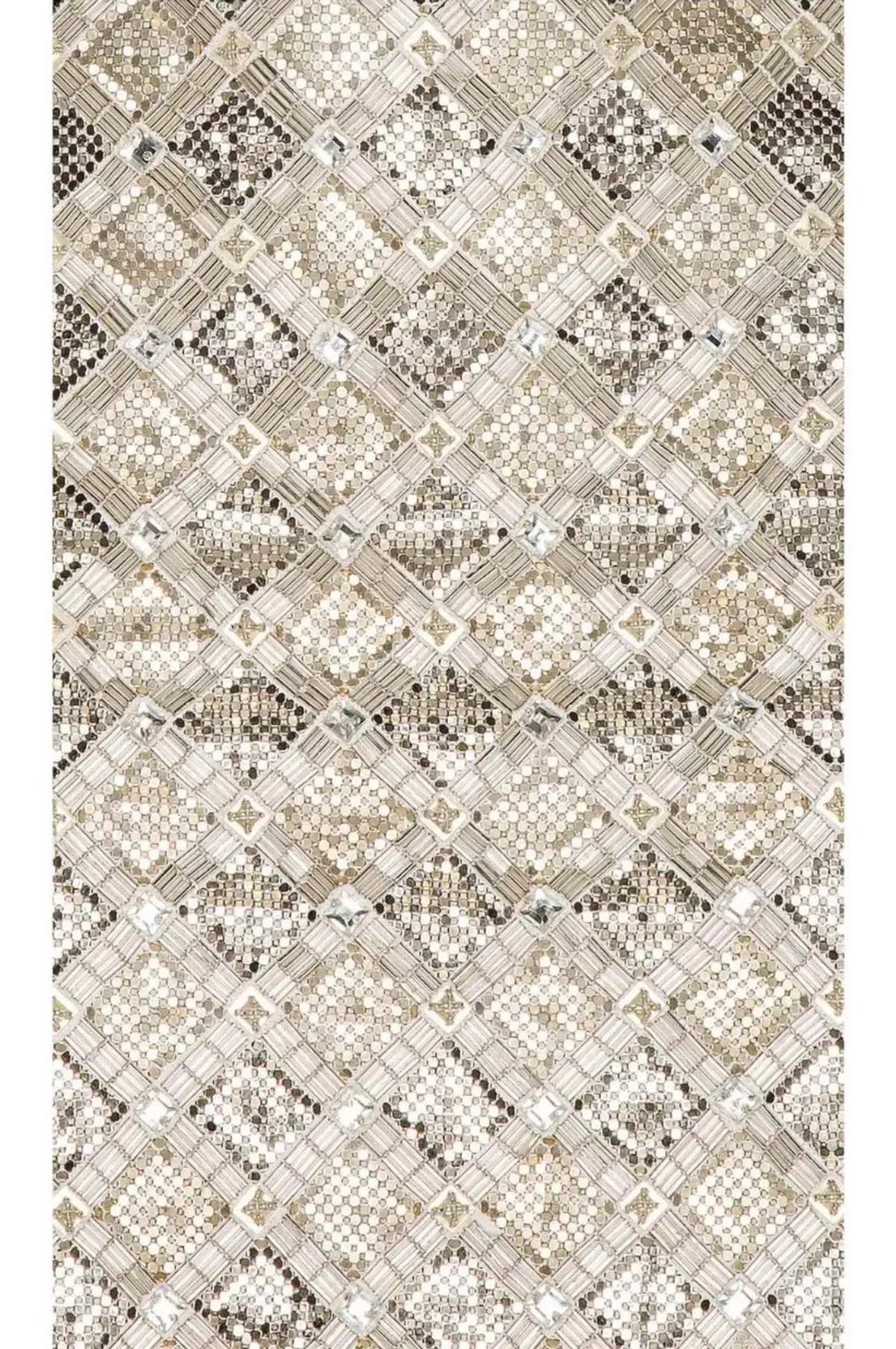 Retrofete Heather Dress Silver Gold Size 8 - Image 4