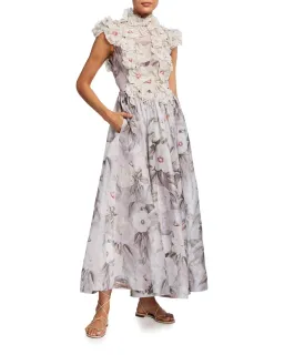 Zimmermann Botanica Rose Mallow Gown Floral Size 0/ AU 8 for rent on The Volte - image 2