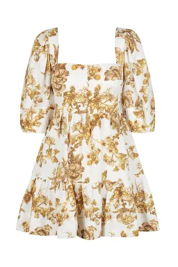 Shona Joy Bella Linen Open Back Mini Dress Print Size 10 for rent on The Volte - image 4