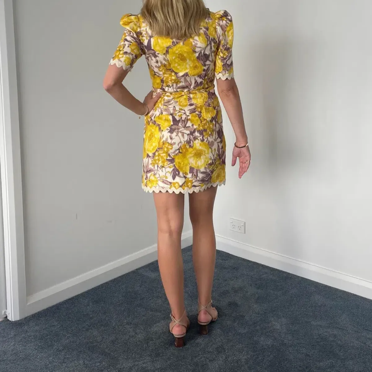 Zimmermann High Tide Ric Rac Mini Dress Floral Size 0 / Au 8 - Image 4