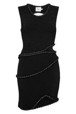 Aje Undulating Cut Out Mini Dress Black Size 8 for rent on The Volte - image 5