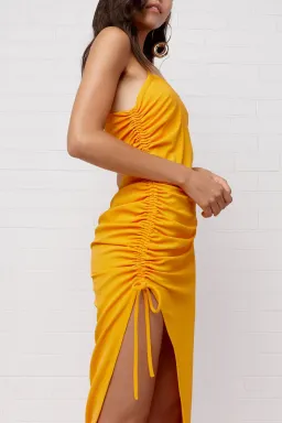 By Johnny Calypso Slice Slip Dress Orange Size 8 for rent on The Volte - image 3