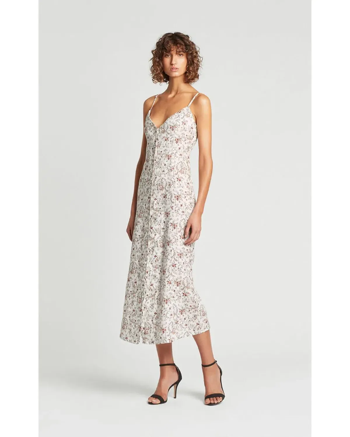 Sir the Label Haisley Linen Midi Dress Floral-Print  Size 6  - Image 1