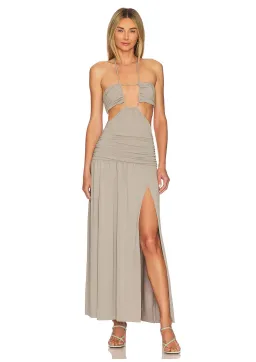 Bec & Bridge Adaline Cut Out Maxi Dress Taupe Size 10 for rent on The Volte - image 1