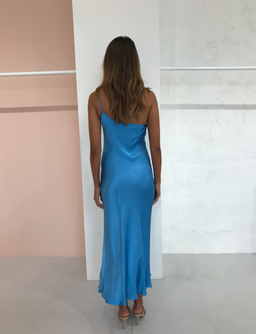 Bec & Bridge Frederic Asym Midi Dress Azure Blue Size 14 for rent on The Volte - image 4