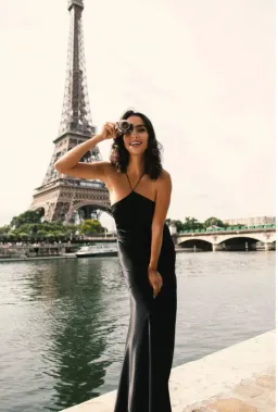 Meshki Avery Satin Maxi Halter Dress - Black Size XS / AU 6 for rent on The Volte - image 1