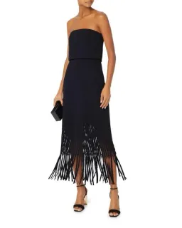 Dion Lee Strapless Laser Cut Dress Black Size AU 8 for rent on The Volte - image 1