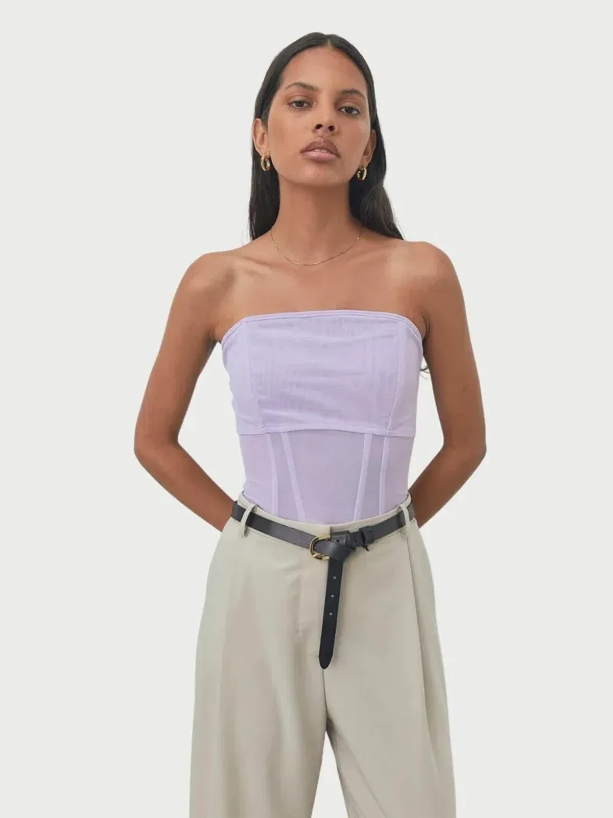 Viktoria and Woods Rome Bustier Corset Top Lilac Purple Size AU 8 - Image 4