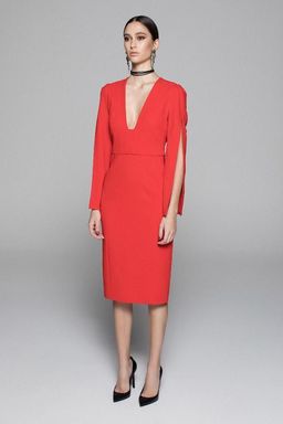 DEMKIW She Evolves Dress in Fire Red, Size 8 for rent on The Volte - image 1