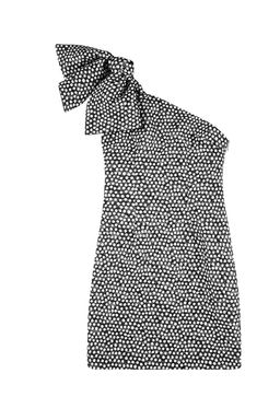 By Johnny Spotty Dotty One Shoulder Mini Dress Print Size 8 for rent on The Volte - image 4