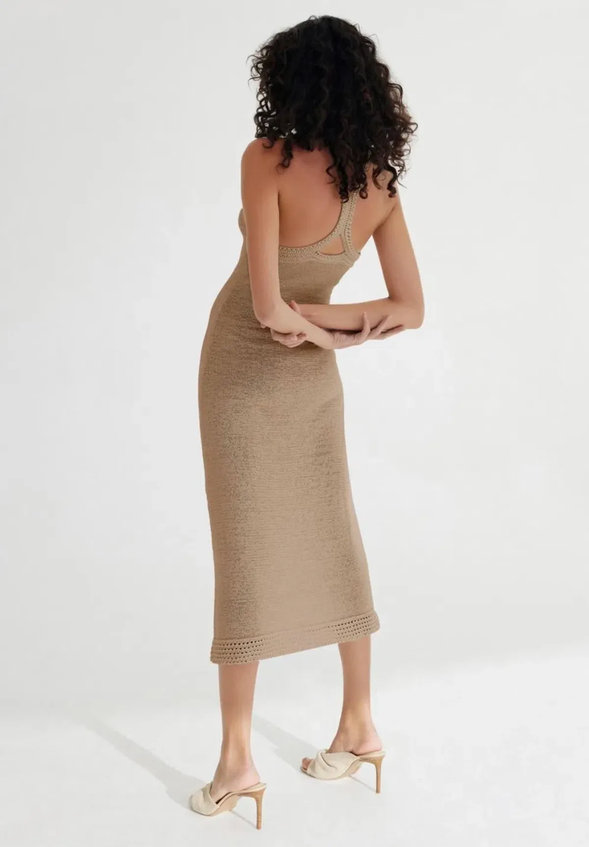 Significant Other Saoirse Midi Dress Biscuit Size 6 - Image 2