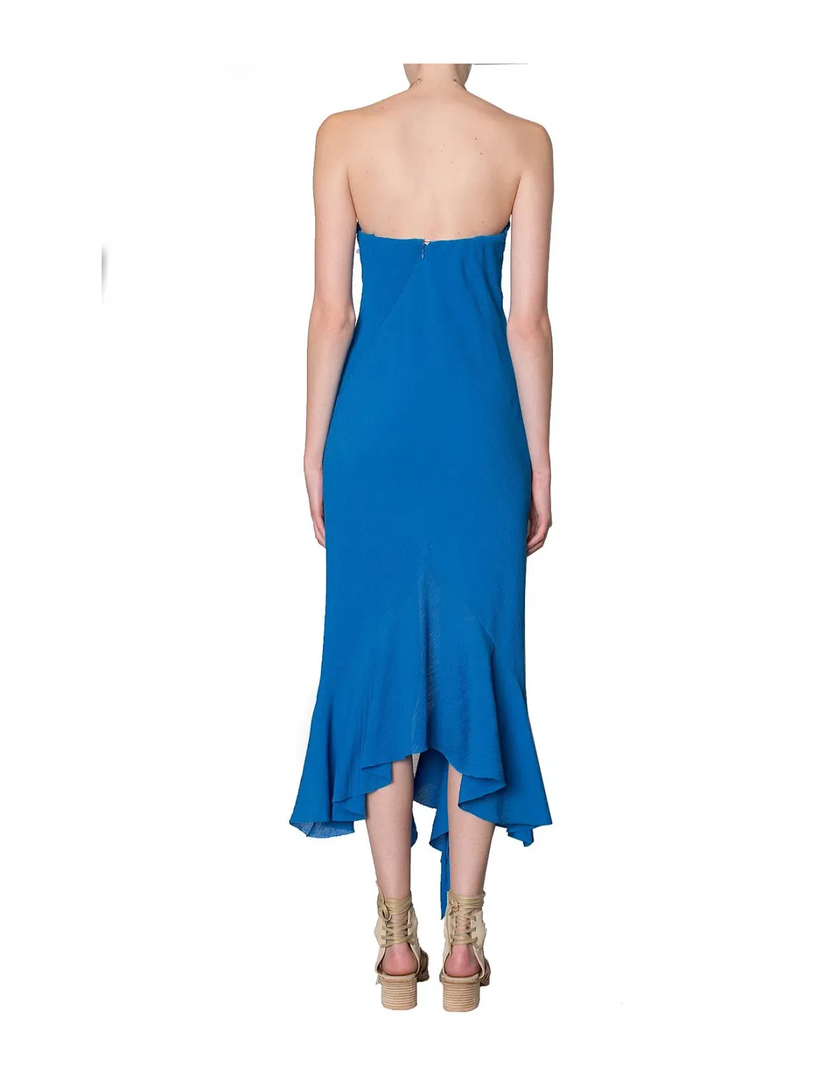 KITX Strapless Midi Dress Blue Size 6 - Image 4