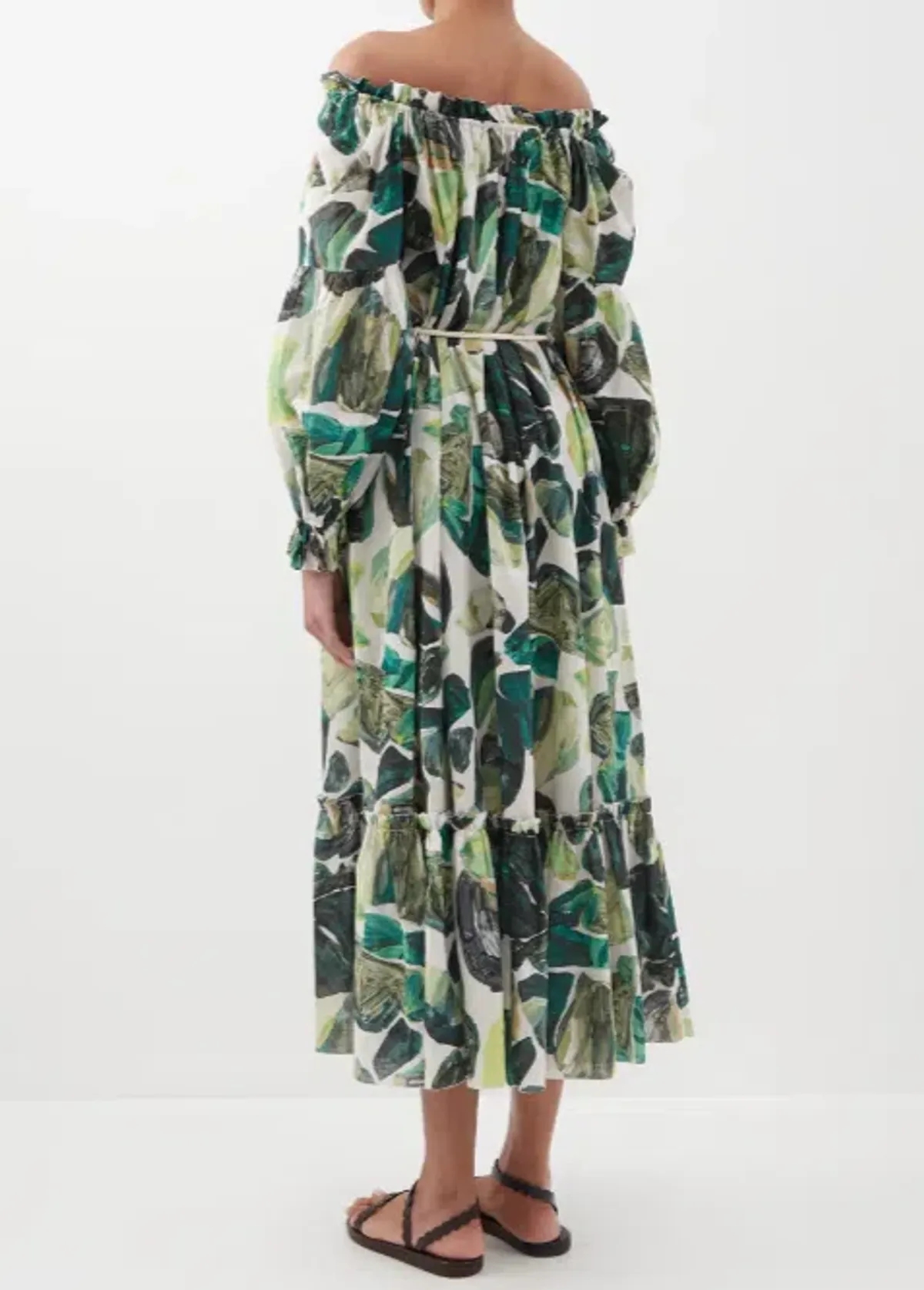 Alemais Siena Off Shoulder Dress Green Size 12 - Image 3