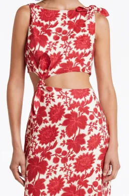 Sir the Label Cinta Knot Midi Dress Valentina Floral Size AU 6 for rent on The Volte - image 4