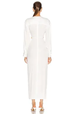 Christopher Esber Ruched Disconnect Dress White Size 6 for rent on The Volte - image 2