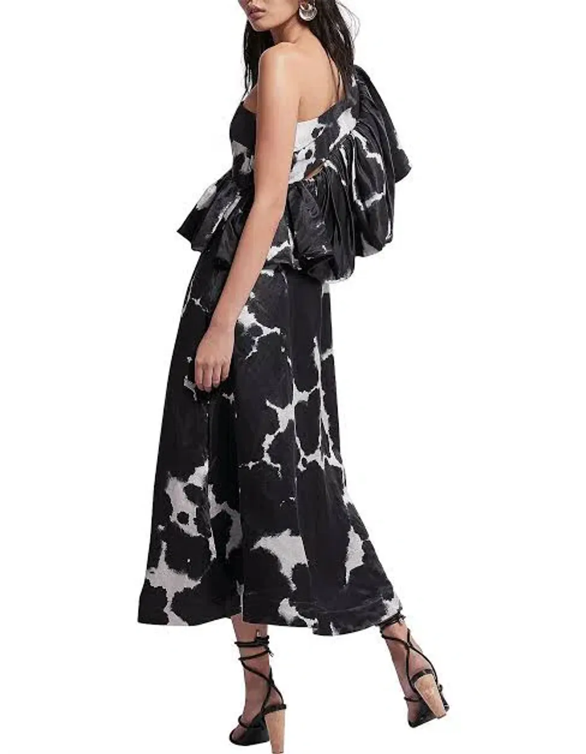 Aje Oxidised One Shoulder Gown Print Size 8  - Image 3
