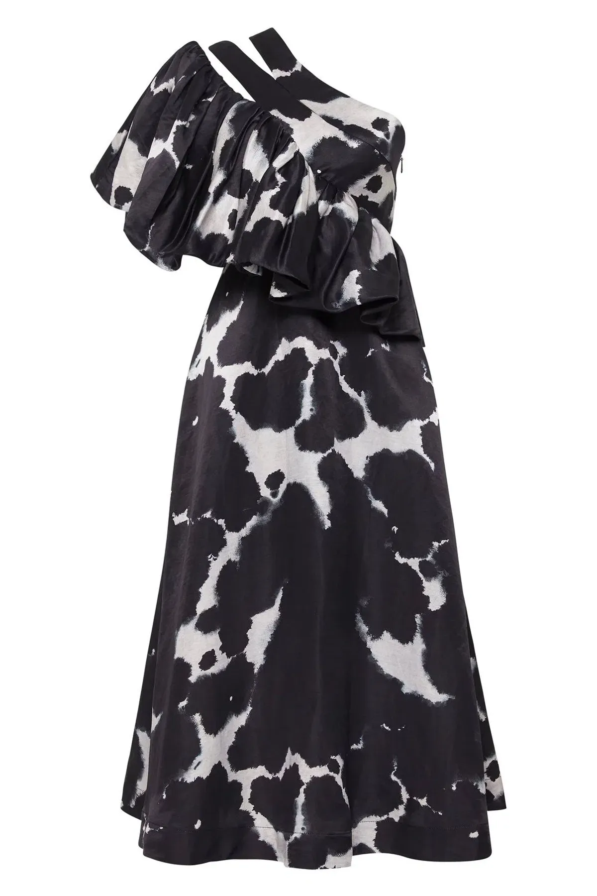 Aje Oxidised One Shoulder Gown Print Size 8  - Image 7