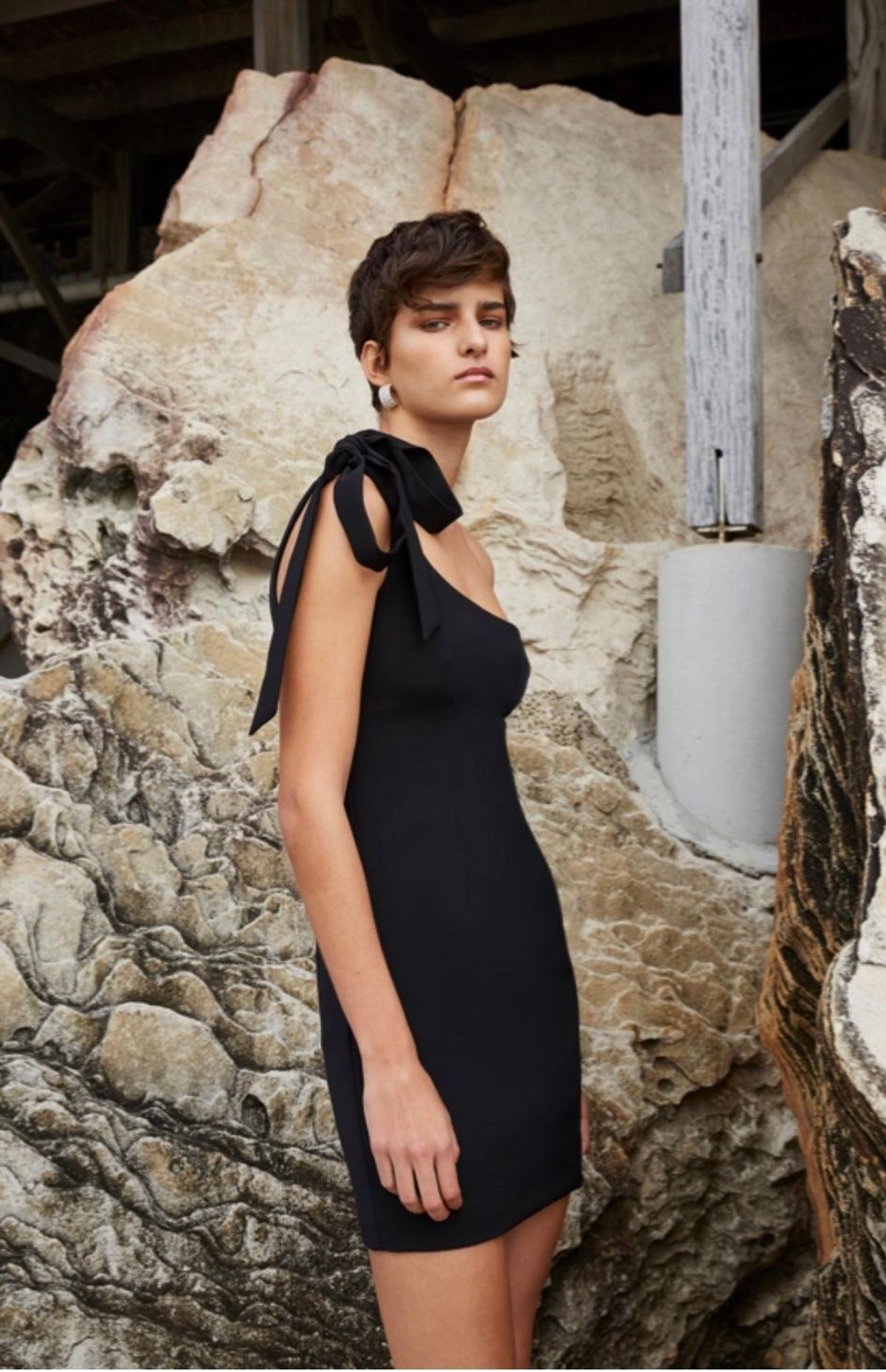 By Johnny Lean Shoulder Mini Dress  - Image 2