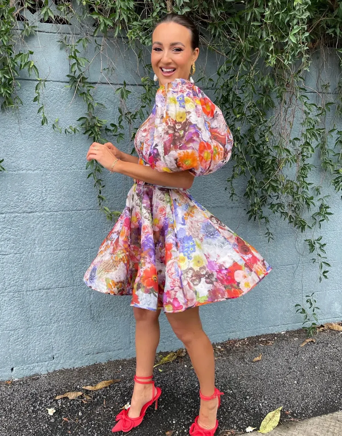 Zimmermann Prima Balloon Sleeve Mini Dress Floral Size 0 / Aus 6-8 - Image 1