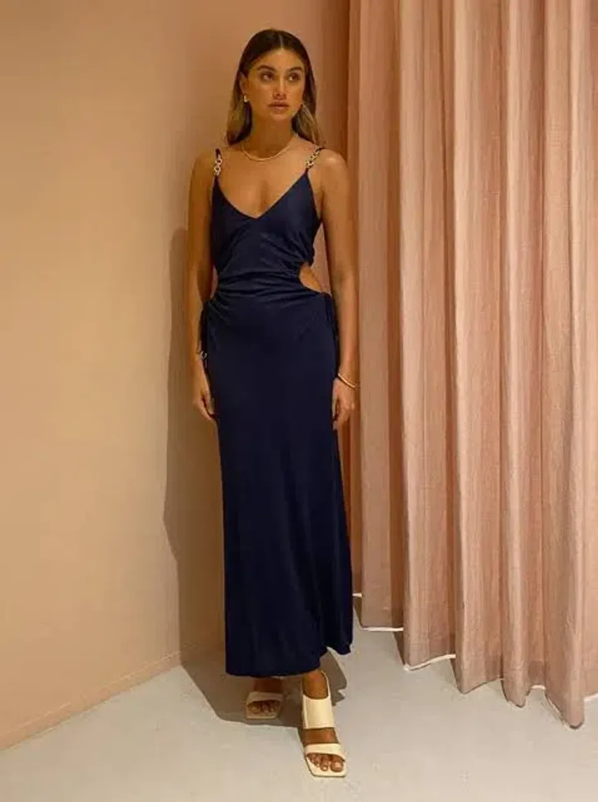 Manning Cartell Tuning In Chain Dress Navy Size 6  - Image 3