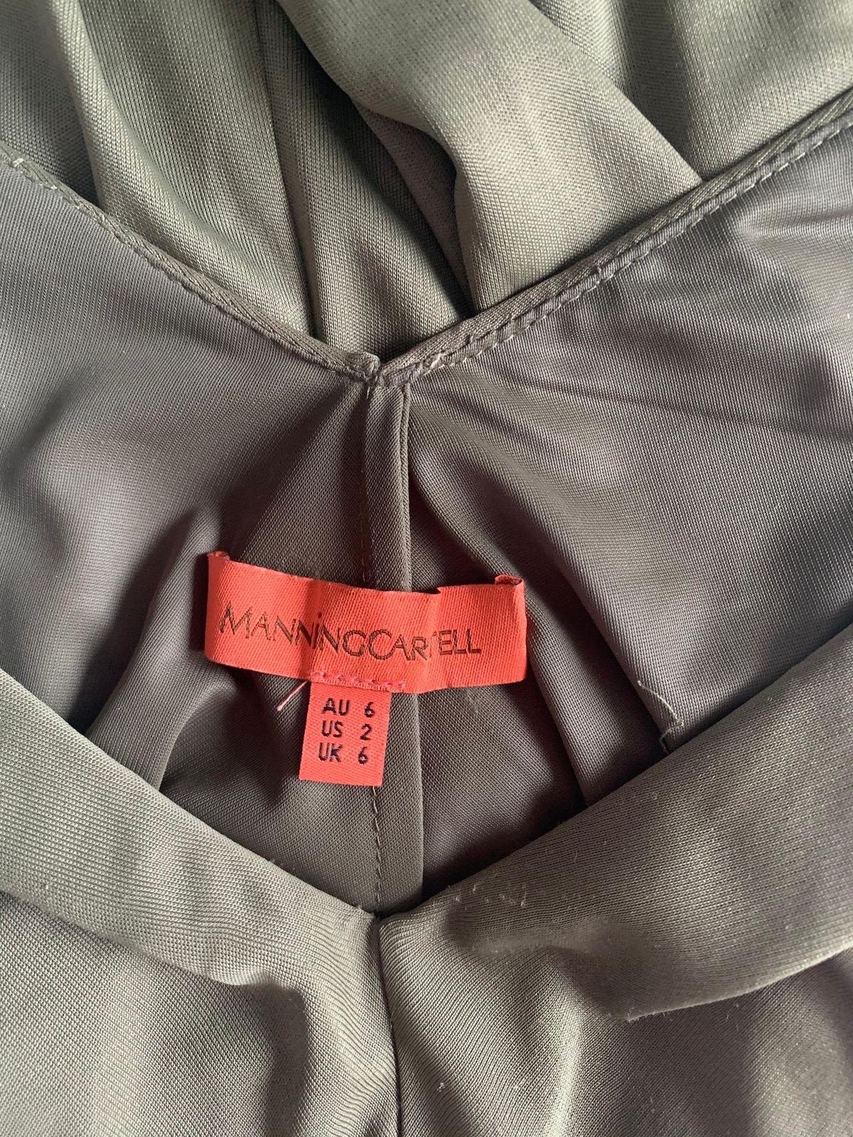 Manning Cartell Perpetual Green Dress Olive Size 6 - Image 4